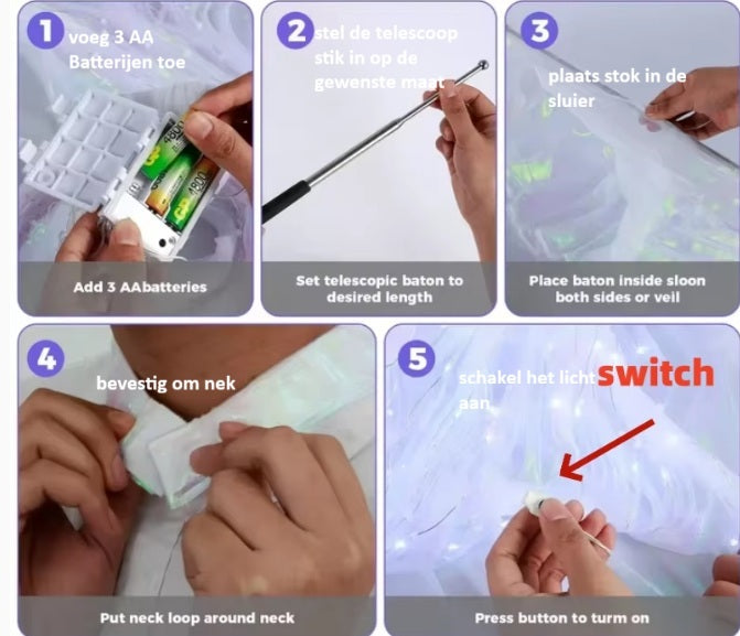 LED Vlinder Vleugels Kerst Kostuum