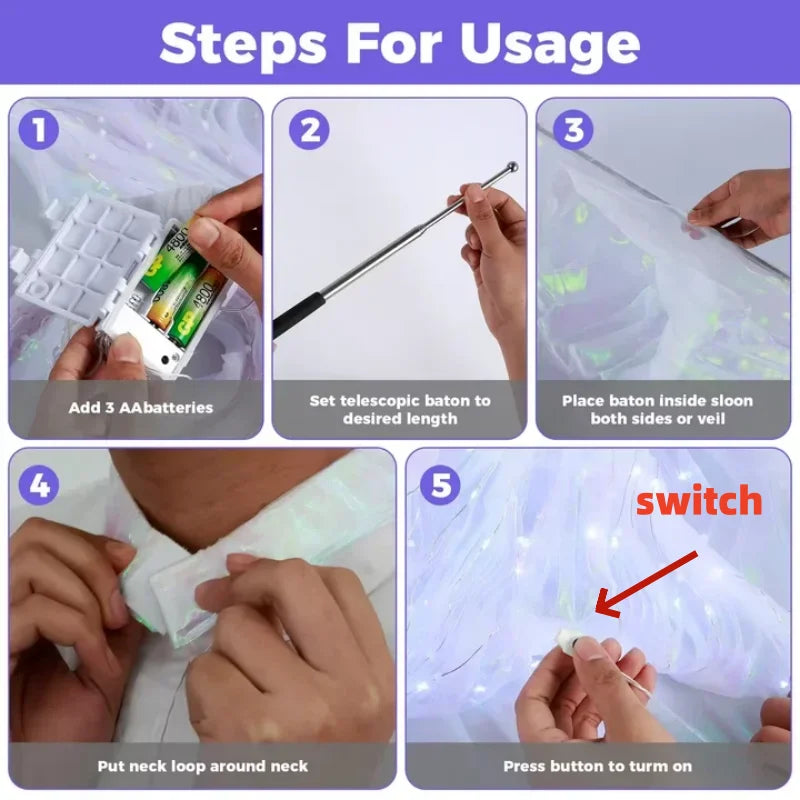 LED Vlinder Vleugels Kerst Kostuum