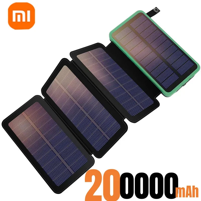 Solar Power Bank Met Opvouwbare Panelen V5 2A USB  Outdoor Camping voor IPhone Android