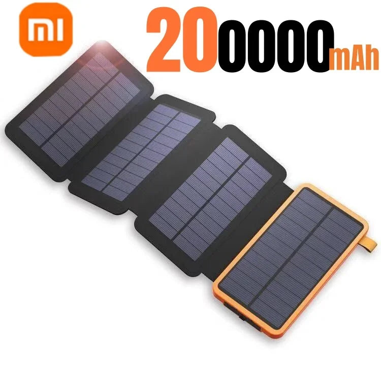 Solar Power Bank Met Opvouwbare Panelen V5 2A USB  Outdoor Camping voor IPhone Android