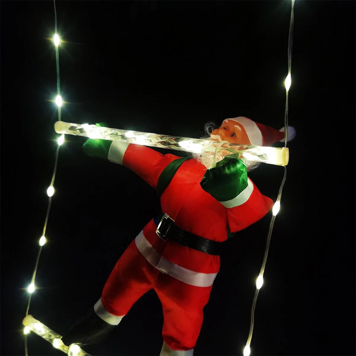 Klimmende Kerstman Ladder Decoratie 3 meter