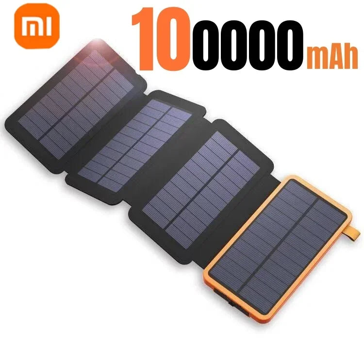 Solar Power Bank Met Opvouwbare Panelen V5 2A USB  Outdoor Camping voor IPhone Android