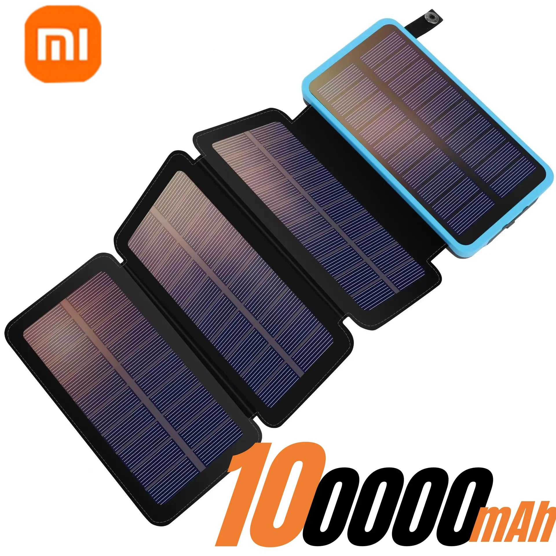 Solar Power Bank Met Opvouwbare Panelen V5 2A USB  Outdoor Camping voor IPhone Android