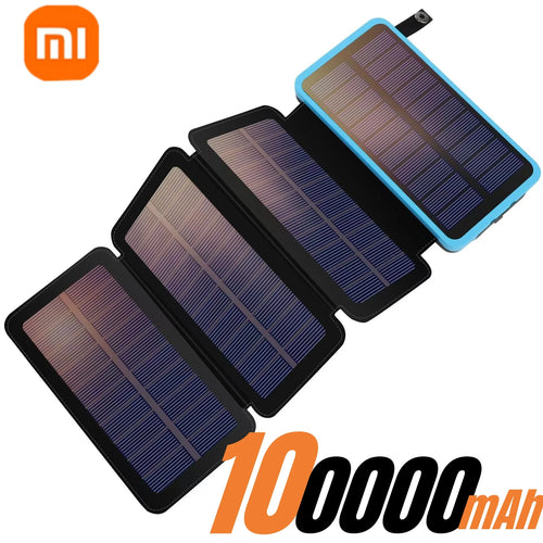 Solar Power Bank Met Opvouwbare Panelen V5 2A USB  Outdoor Camping voor IPhone Android