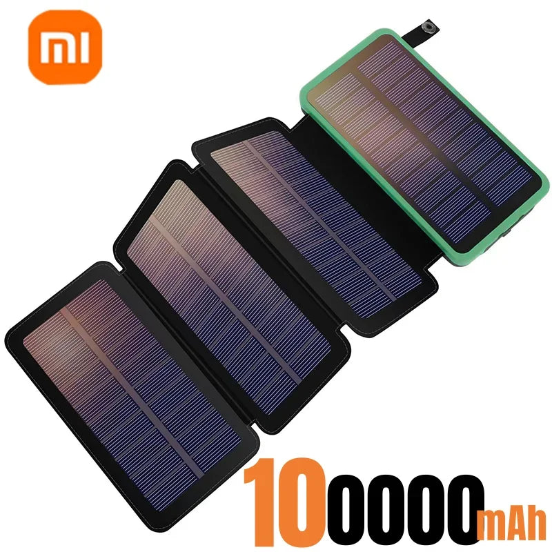 Solar Power Bank Met Opvouwbare Panelen V5 2A USB  Outdoor Camping voor IPhone Android