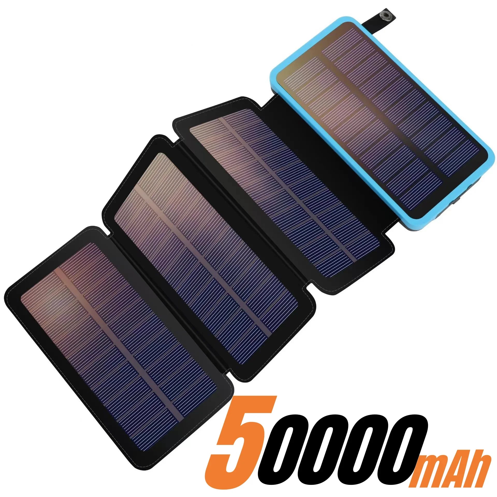 Solar Power Bank Met Opvouwbare Panelen V5 2A USB  Outdoor Camping voor IPhone Android