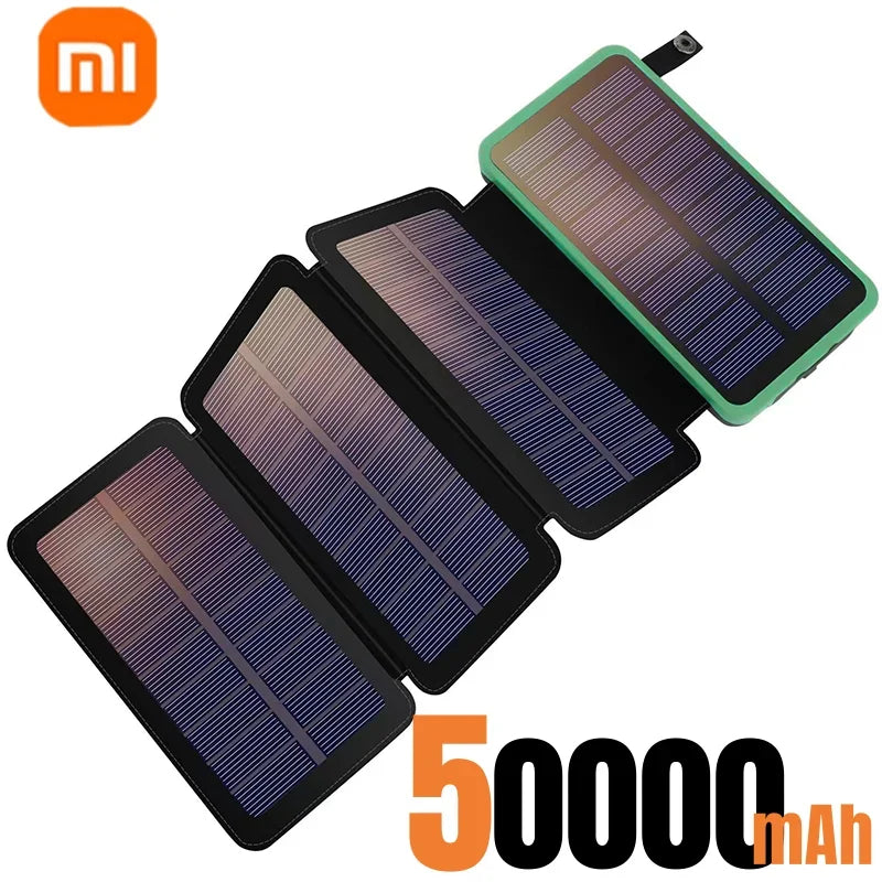 Solar Power Bank Met Opvouwbare Panelen V5 2A USB  Outdoor Camping voor IPhone Android