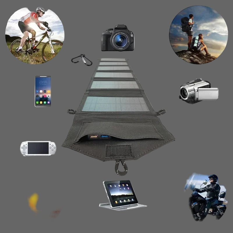 6 -delig opvouwbaar zonnepaneel 800W 20w/h mobiel USB 5V DC  mobiele oplader