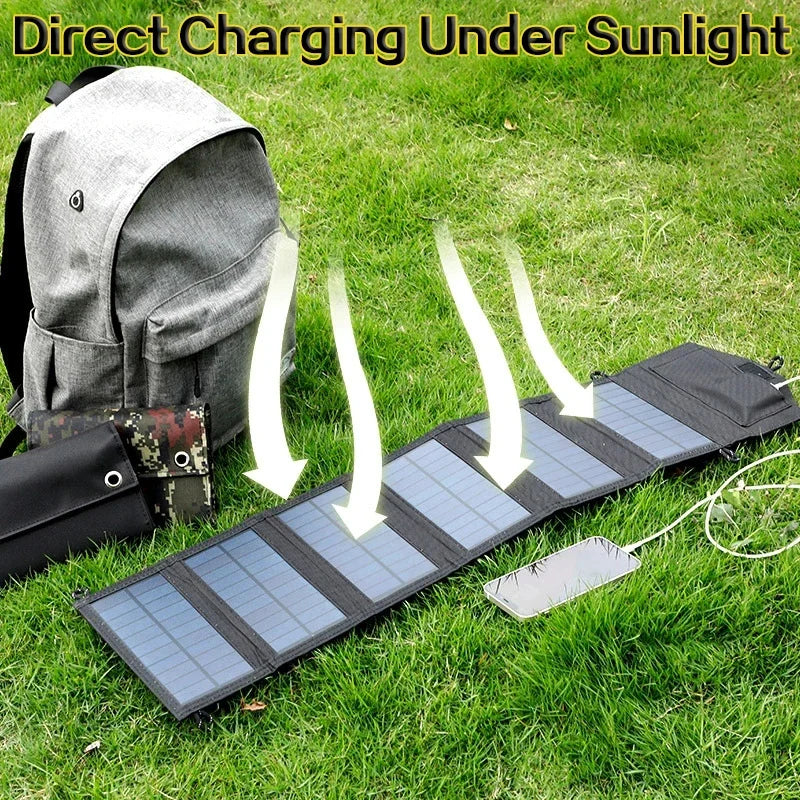 6 -delig opvouwbaar zonnepaneel 800W 20w/h mobiel USB 5V DC  mobiele oplader
