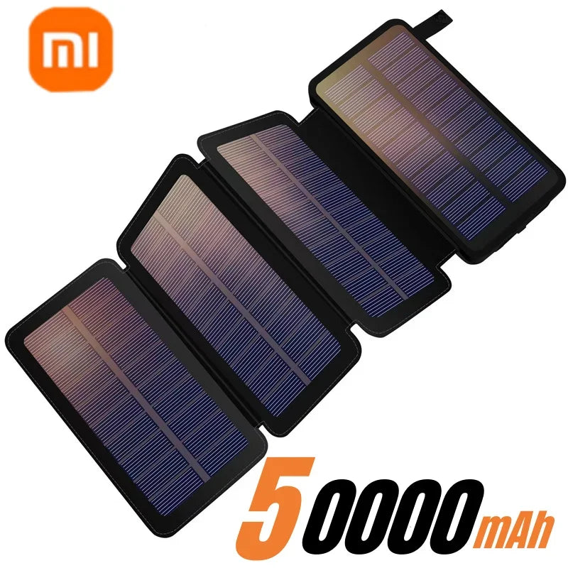Solar Power Bank Met Opvouwbare Panelen V5 2A USB  Outdoor Camping voor IPhone Android